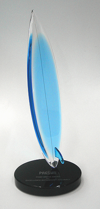 Acrylic Surfboard Trophy